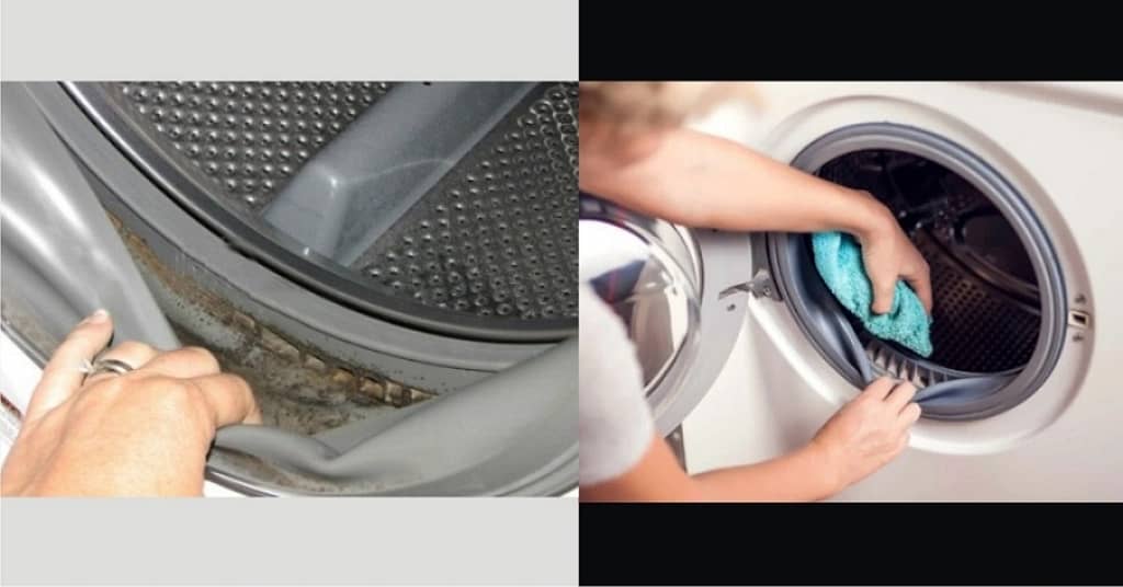 how to remove mold from rubber seal on washing machine